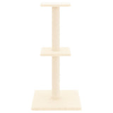 Vidaxl -Katzenmöbel mit Sisal -Kratzerpfosten 73 cm creme -geläutet