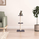 Muebles de gato de Vidaxl con postes de rascado de sisal 73 cm de gris oscuro