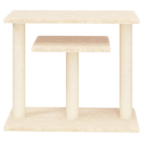 VIDAXL CROCKING POST mit Plattformen 62,5 cm creme -gelenkt