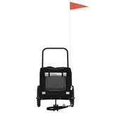 Vidaxl fietskar voor huisdieren met opslag zwart 124,5 x 63,5 x 53 cm