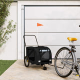 VidaXL Dog bike trailer Oxford fabric and iron black