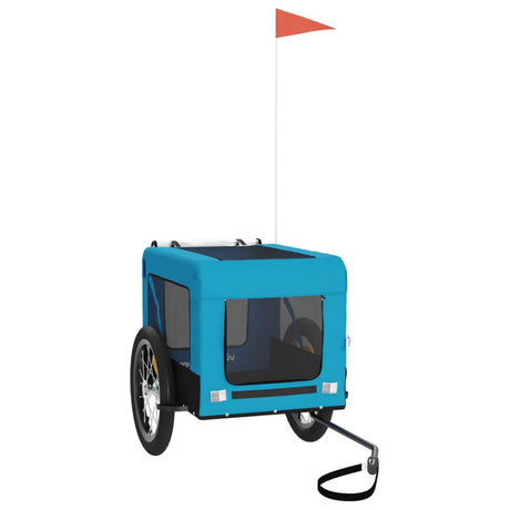 VidaXL Hundefahrradanhänger Oxford-Stoff und Eisenblau und Schwarz