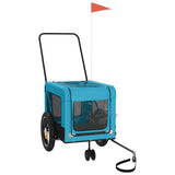 Vidaxl Dog Bike Trailer Oxford Stoff und Eisenblau und Schwarz