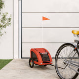 Vidaxl Dog Bike Trailer Oxford Fabric und Eisenorange