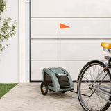 Vidaxl Dog Bike Trailer Tessuto Oxford e grigio ferro