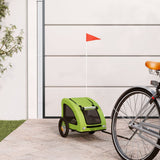 Vidaxl Dog Bike Trailer Oxford Fabric und Eisengrün