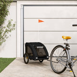 Vidaxl Dog Bike Trailer Oxford Fabric i żelaza czarna