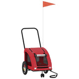 VidaXL Hundefahrradanhänger Oxford-Stoff und Eisenrot