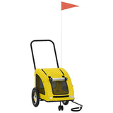 VidaXL Hundefahrradanhänger Oxford-Stoff und Eisengelb
