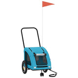 VidaXL Hundefahrradanhänger Oxford-Stoff und Eisenblau