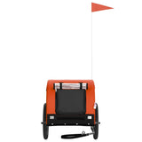 Vidaxl Dog Bike Trailer Oxford Stoff und Eisenorange und Schwarz