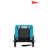 Vidaxl Dog Bike Trailer Oxford Stoff und Eisenblau und Schwarz