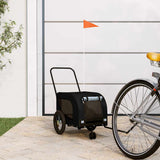 Vidaxl hondenfietstrailer oxford stof en ijzer zwart