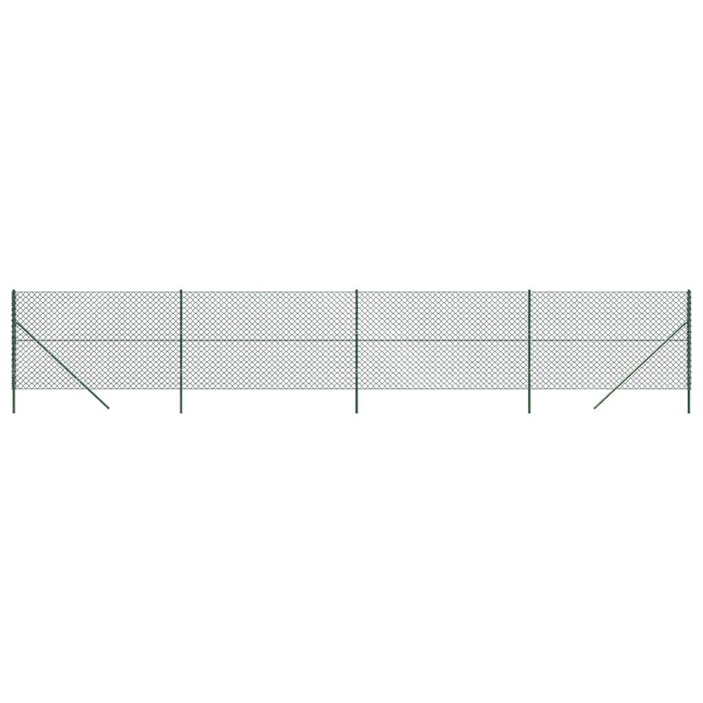 VidaXL Maschendrahtzaun 2x10 m grün