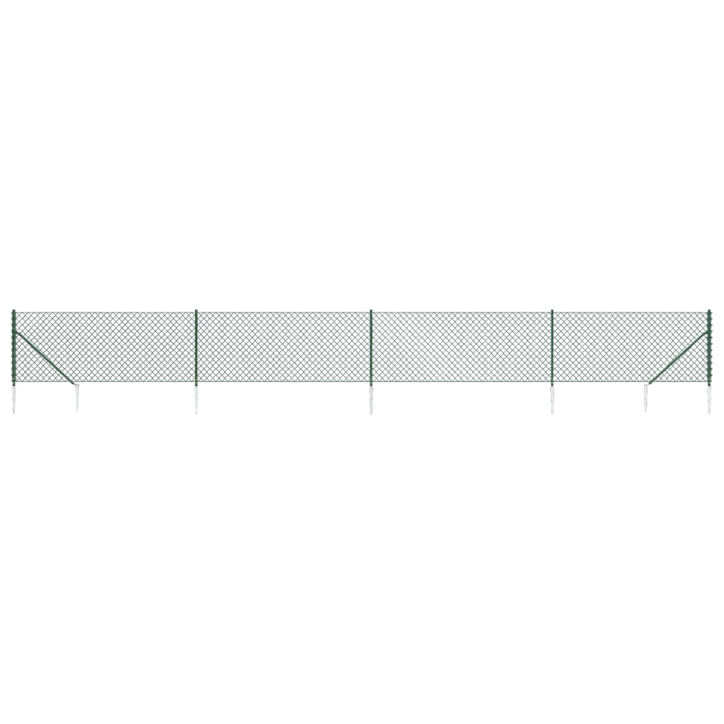 Vidaxxl-Maschenzaun mit Erdankern 1,1x10 m grün