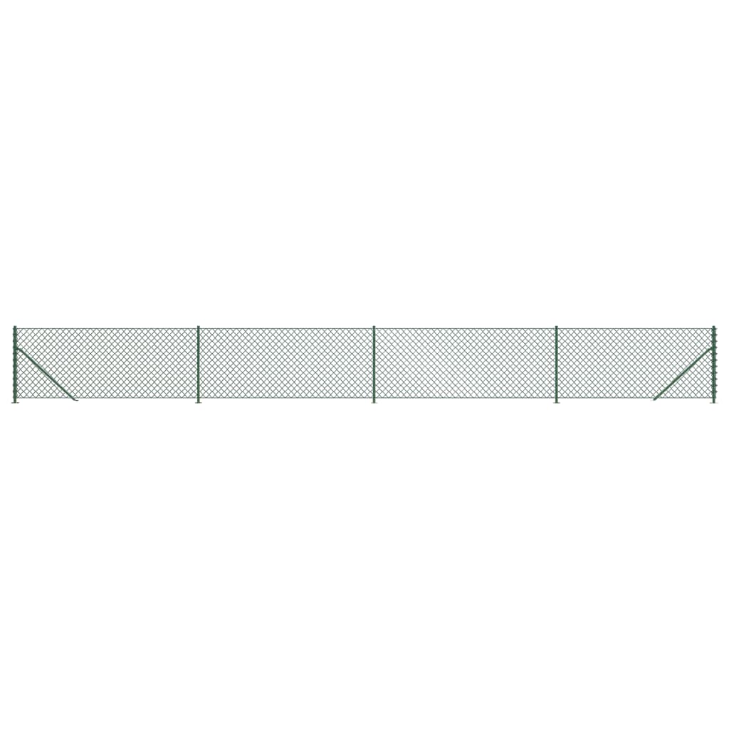 Vidaxx-Gitterzaun mit Flansch 1,1x10 m grün