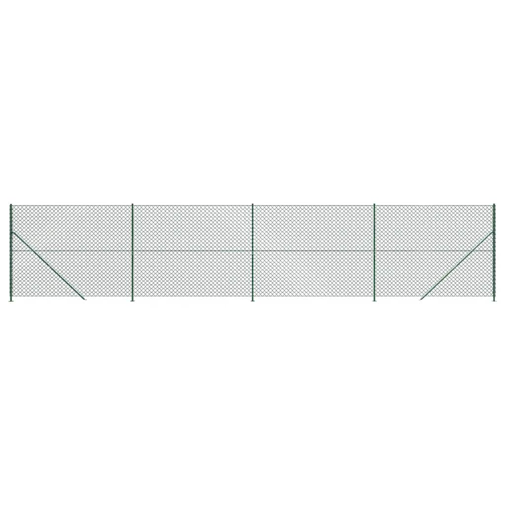 VidaXL-Gitterzaun mit Flansch 1,8x10 m grün