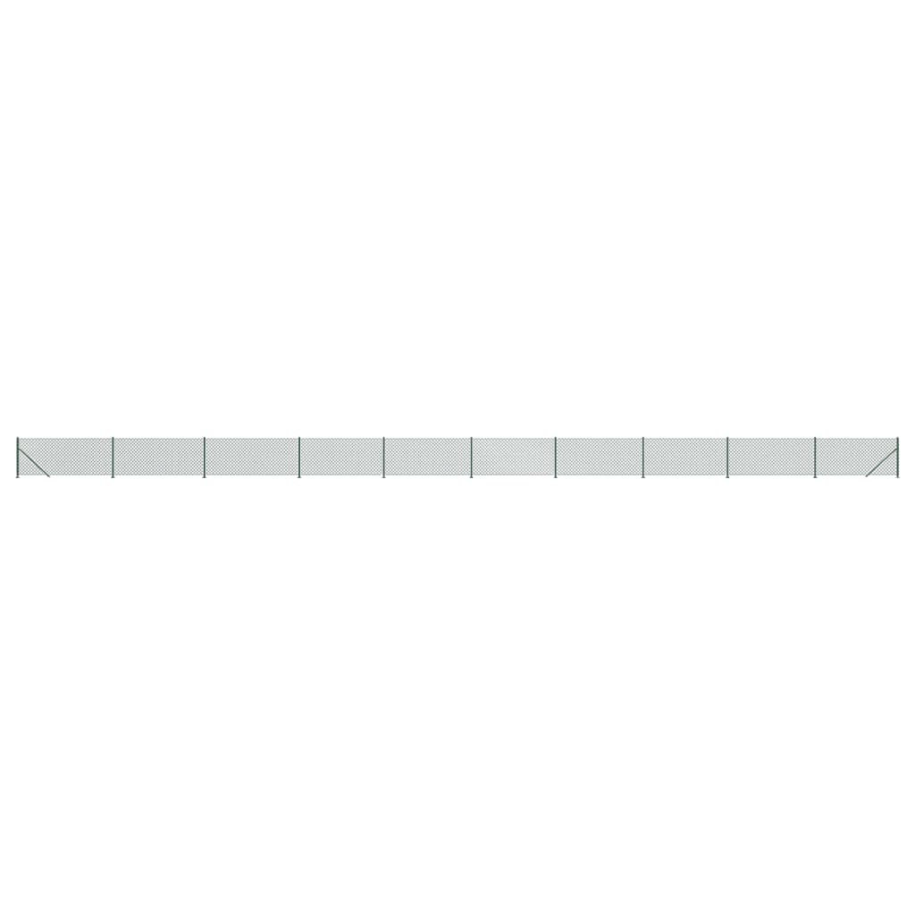 Vidaxx-Gitterzaun mit Flansch 0,8x25 m grün