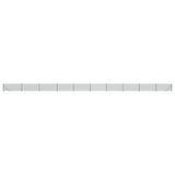 VidaXL-Gitterzaun mit Flansch 1x25 m grün