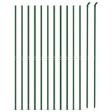 VidaXL Gitterzaun mit Flansch 1,8x25 m grün