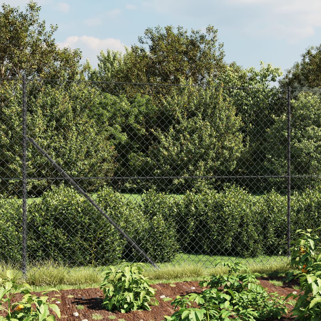 Fence à mailles vidaxl avec ancres terre