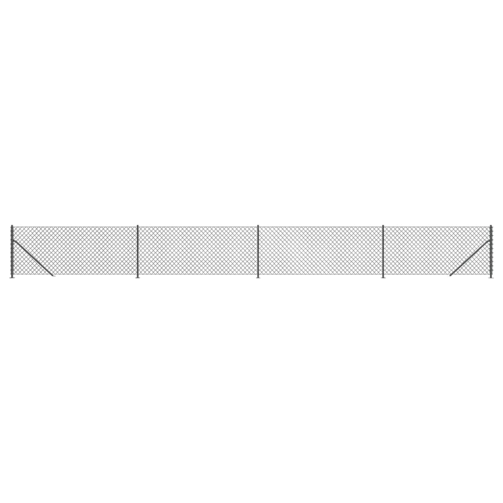 Vidaxl-Gitterzaun mit Flansch 1,1x10 m Anthrazit