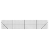 Vidaxl-Gitterzaun mit Flansch 1,4x10 m Anthrazit