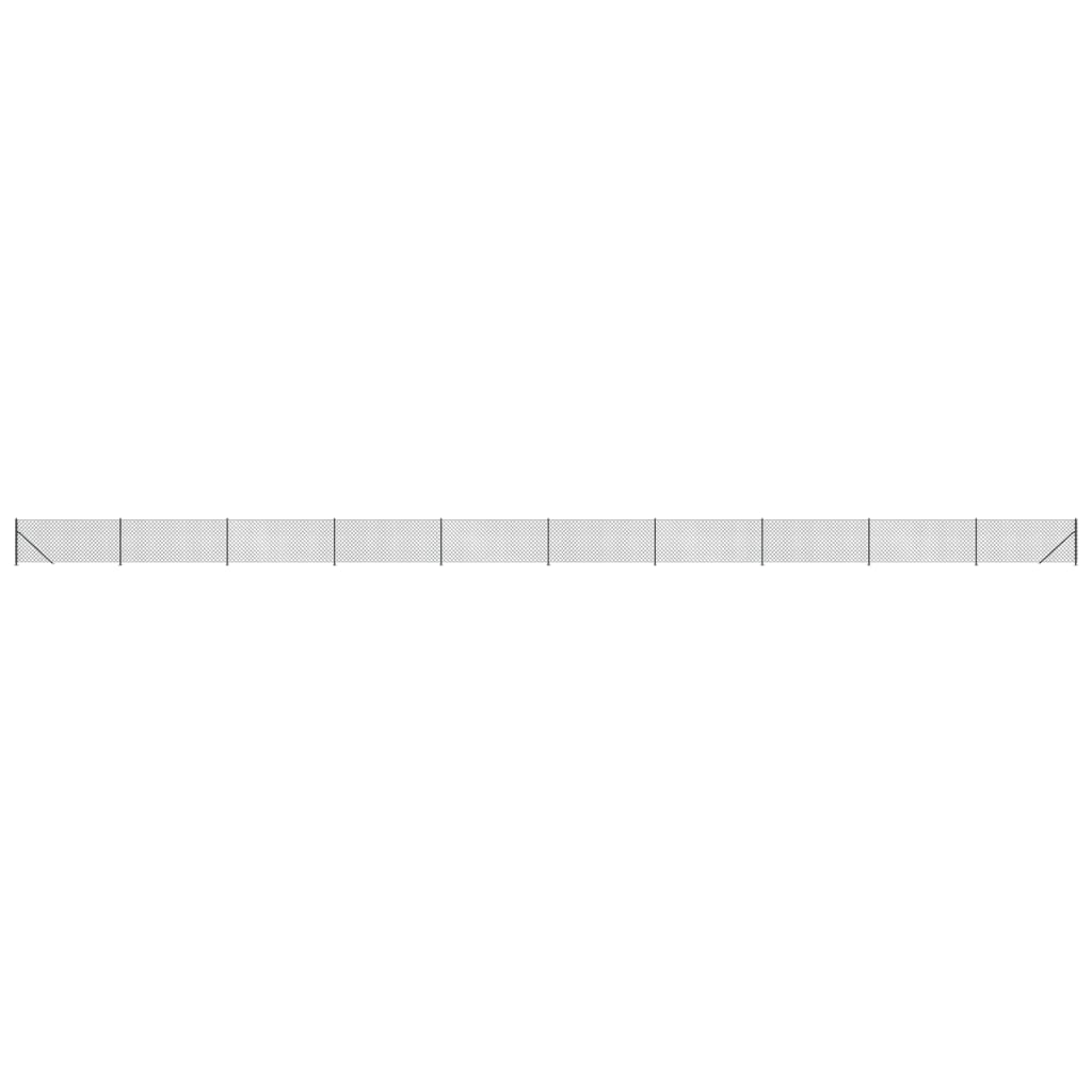 Vidaxl-Gitterzaun mit Flansch 0,8x25 m Anthrazit
