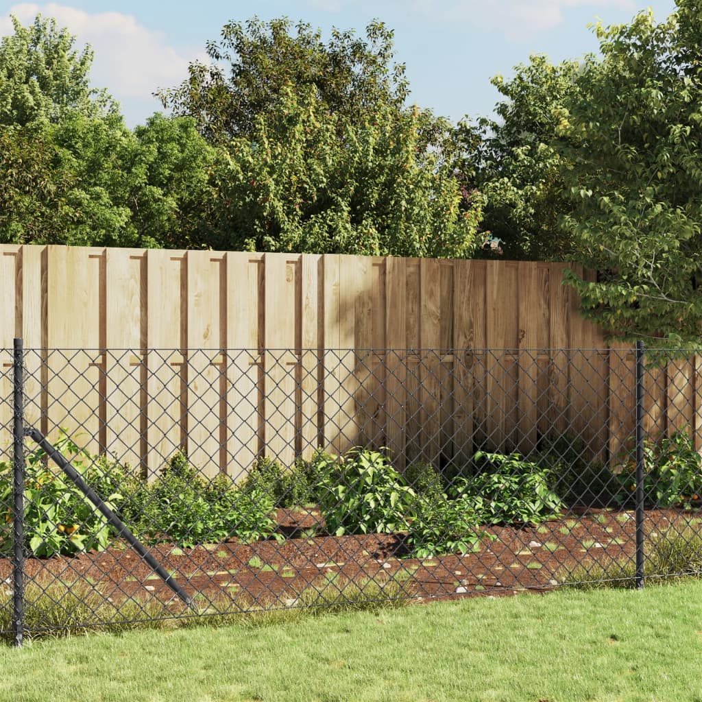 Fence a rete Vidaxl con flangia 0,8x25 M antracite