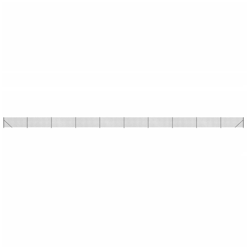 Vidaxl-Gitterzaun mit Flansch 1x25 m Anthrazit