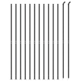 VidaXL Gitterzaun mit Flansch 1,6x25 m Anthrazit