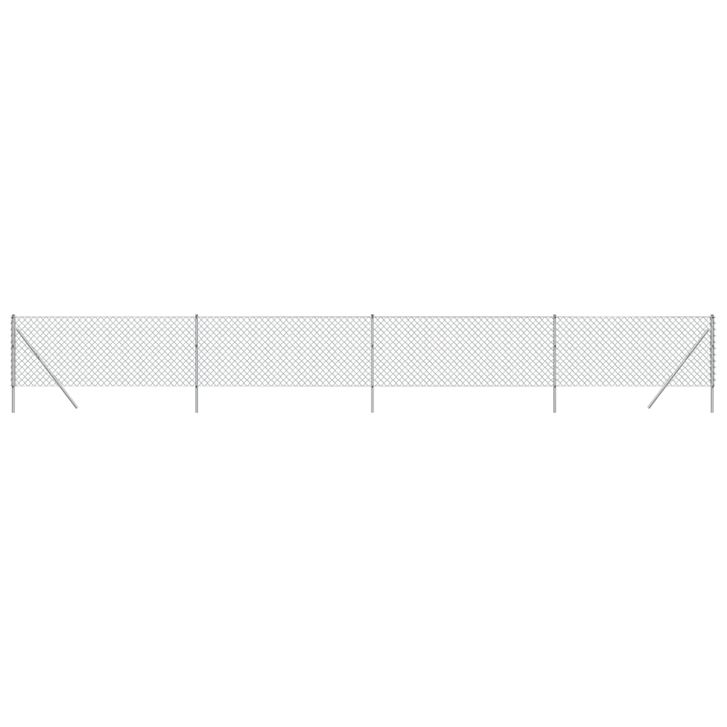 Vidaxx Gitterzaun 0,8x10 m silberfarben
