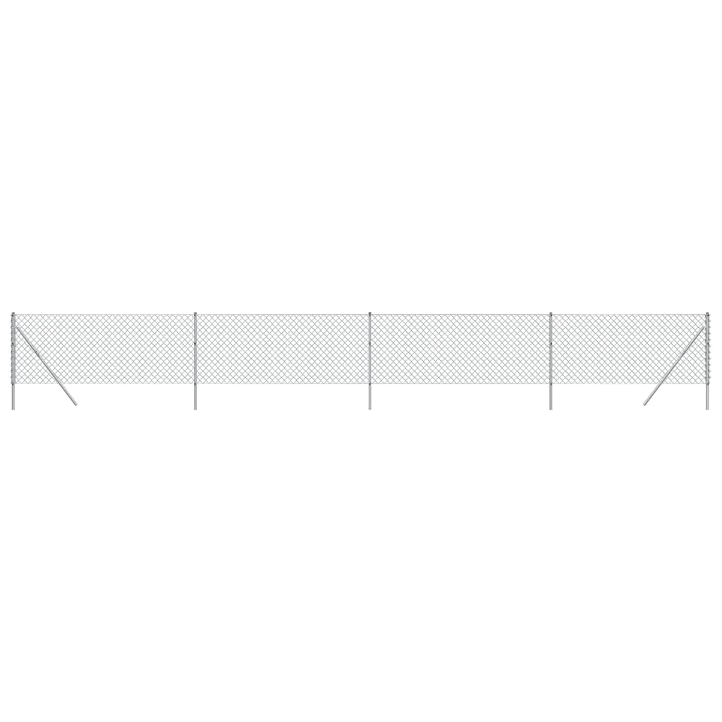 Fence a maglie Vidaxl 0,8x10 m di colore argento