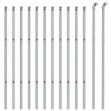 VidaXL Maschendrahtzaun 0,8x25 m silberfarben