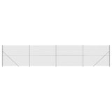 Vidaxl-Gitterzaun mit Flansch 1,6x10 m silberfarben
