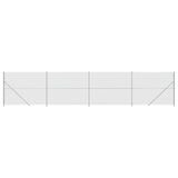 Vidaxl-Gitterzaun mit Flansch 2x10 m silberfarben