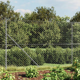 Vidaxl mesh fence with flange 2.2x25 m silver colored