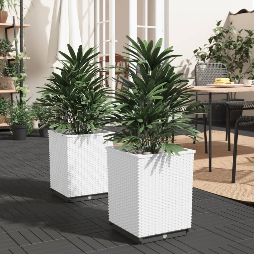 Vidaxx Pflanzgefäße 2 Stück 30x30x37 cm Polypropylen weiß