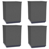 Vidaxl plantenbakken 4 st 30x30x37 cm polypropeen zwart