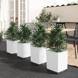 Vidaxl plantenbakken 4 st 30x30x37 cm polypropeen wit