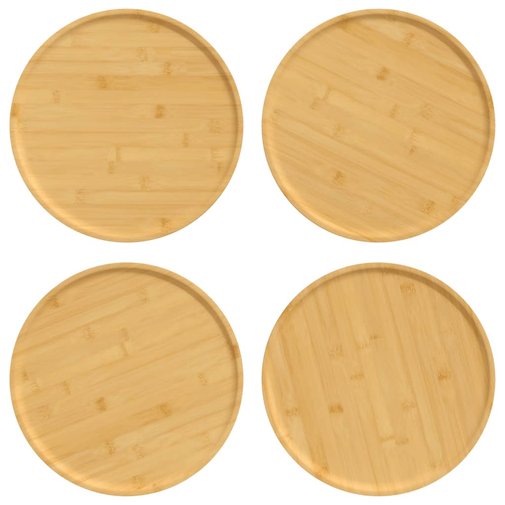 Vidaxl Pizza Plates 4 PCS Ø32X1,5 cm bambus