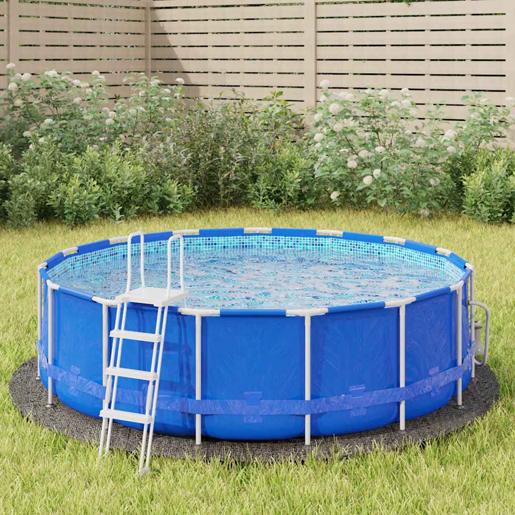 Vidaxx Schwimmbad-Bodenplane ø306 cm Polyester-Geotextil hellgrau