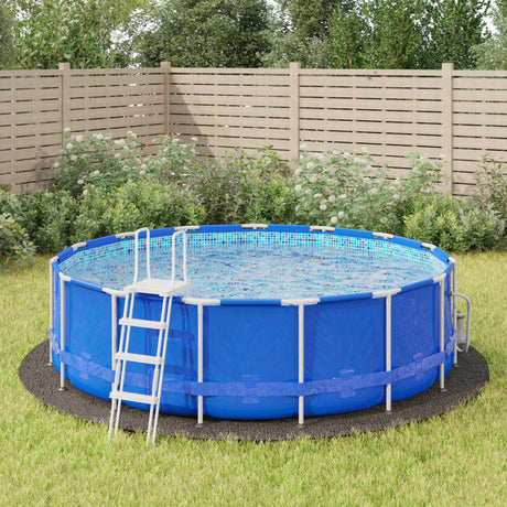 Vidaxx Schwimmbad-Bodenplane ø428 cm Polyester-Geotextil hellgrau