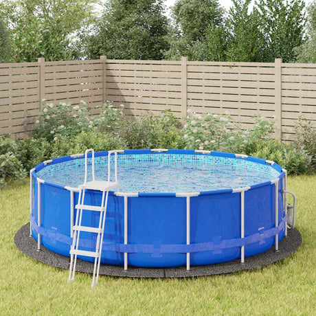 Vidaxx Schwimmbad-Bodenplane ø458 cm Polyester-Geotextil hellgrau