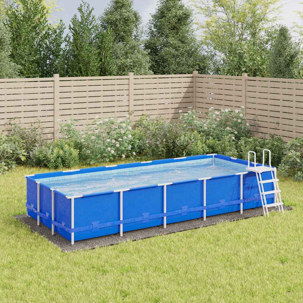 Vidaxx Schwimmbad-Bodenplane 550 x 280 cm, Polyester-Geotextil, hellgrau