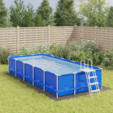 Vidaxl zwembadgrondzeil 640x321 cm polyester geotextiel lichtgrijs
