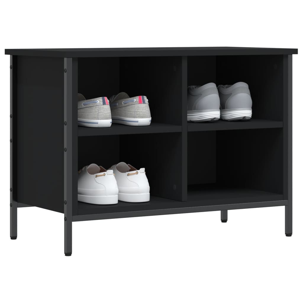 Vidaxx Schuhschrank 69x35x50 cm lackiertes Holz schwarz