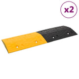 VidaXL Bodenschwellen 2 Stück 97x32,5x4 cm Gummi gelb und schwarz