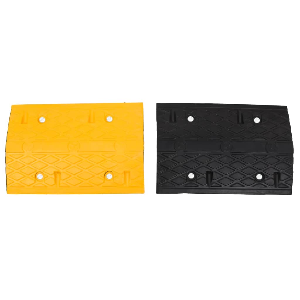 VidaXL Verkeersdrempels 3 st 97x32,5x4 cm rubber geel en zwart