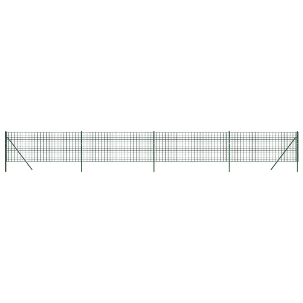 Vidaxl Mesh Mesh FET 1.1x10 M de acero galvanizado verde